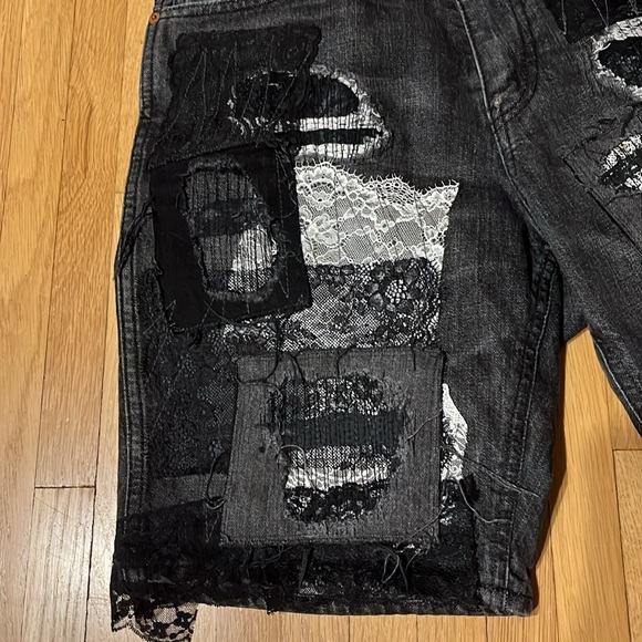 Junya watanabe Comme des garçon distressed lace patches shorts XS - Picture 7 of 7